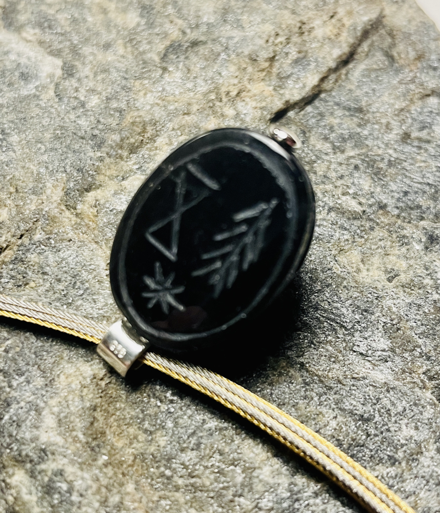 Skarabäus Anhänger Labradorit 925 Silber